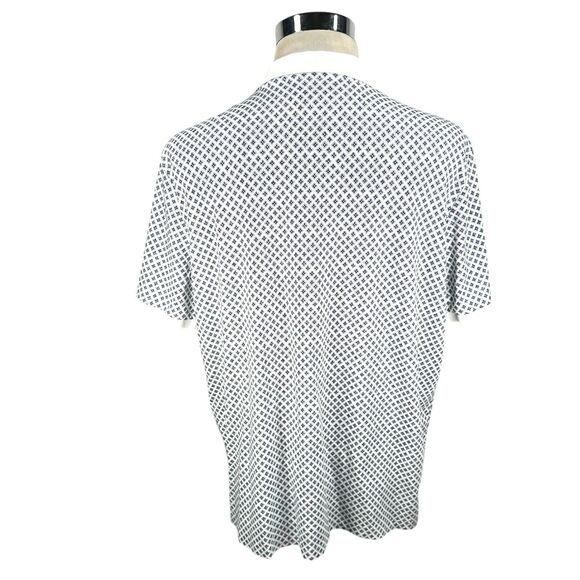 Polo Ralph Lauren Polo Shirt Men’s 2XL XXL White Blue Interlock Floral Geometric - Picture 5 of 10
